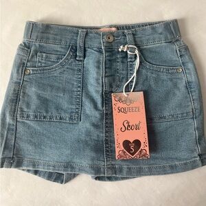 Squeeze Girl’s Cute Denim Summer Skorts, Size 5, NWT